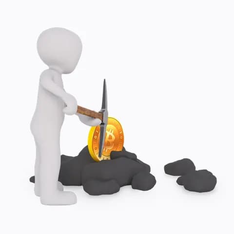 bitcoin miner minging a bitcoin