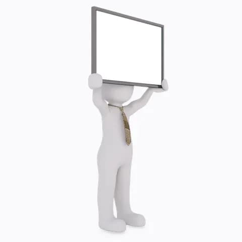 hold up the whiteboard in the office