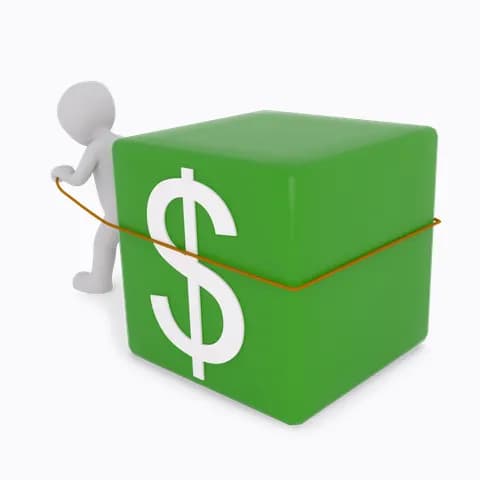 man pulling a money