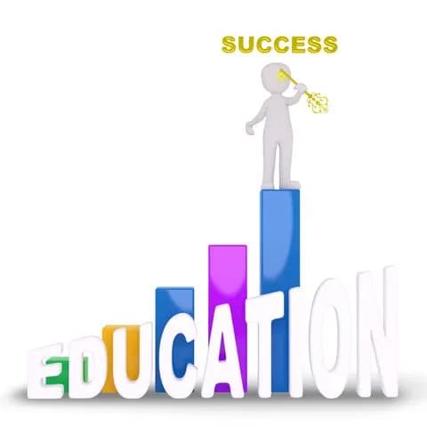 white capital letters of education