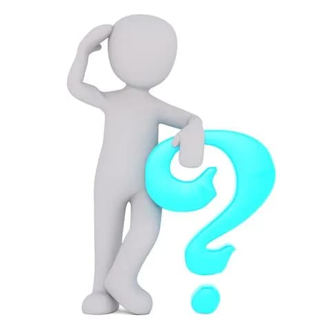man holding a question mark