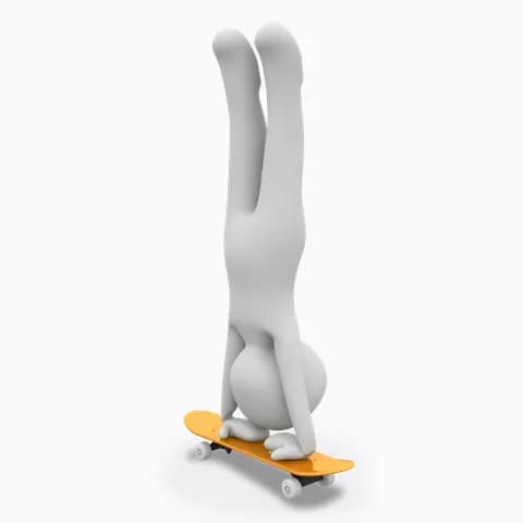 balancing on skateboard