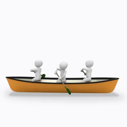 paddle boat with 3 men