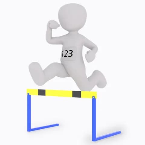 runner in an obstacle run