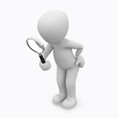 man searching