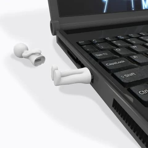 flash drive inserted to the laptop