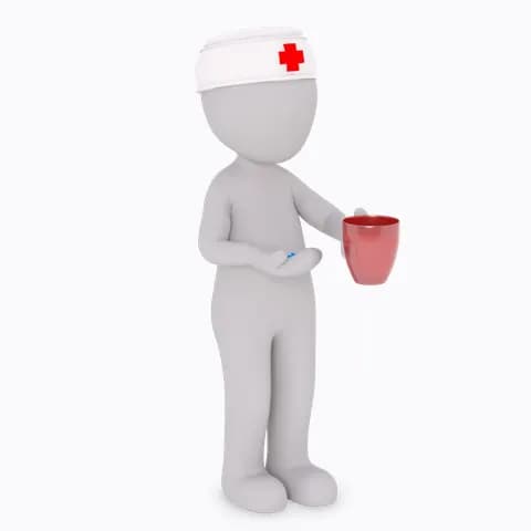 the nurse is bring you the medicine and 
